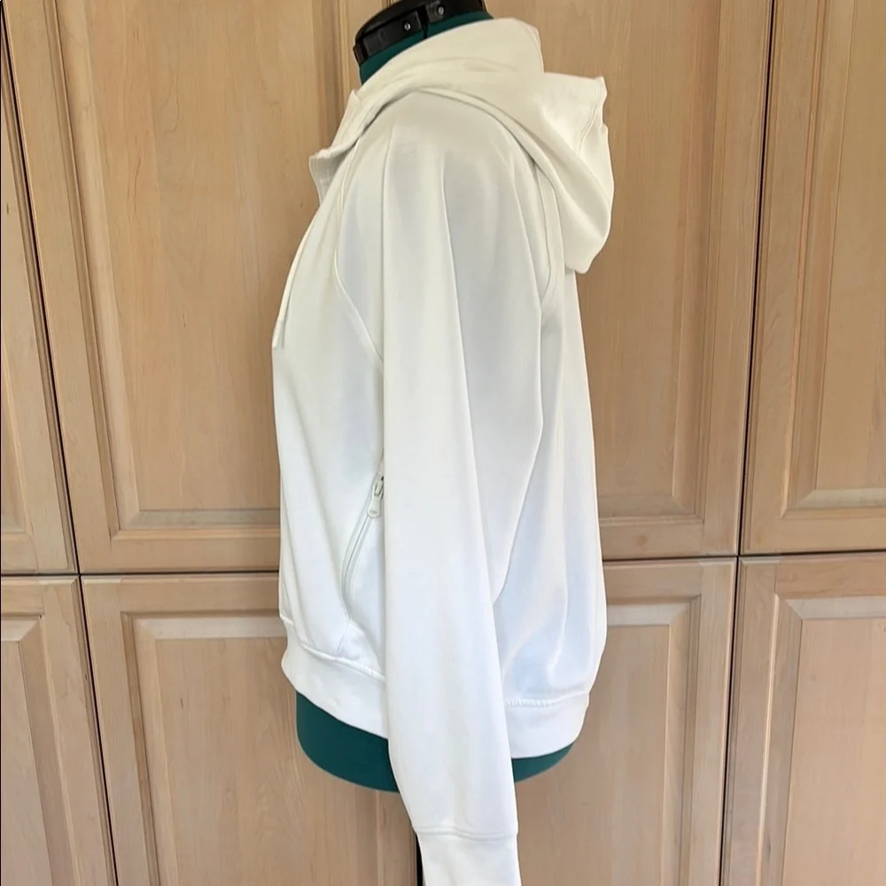 Old Navy White Bomber Jacket Classic Cotton Blend